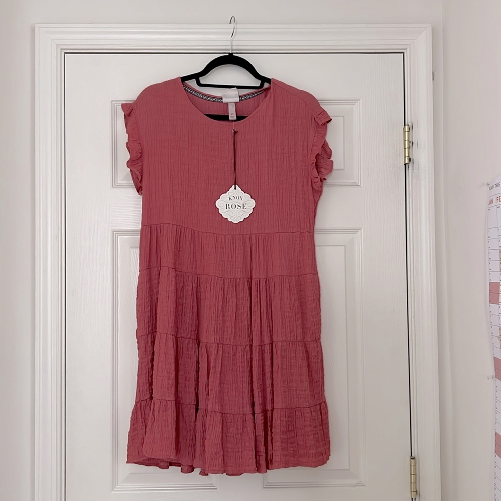 Knox Rose living coral dress. Extra small new with tags.